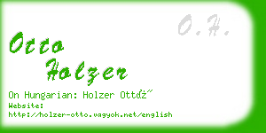 otto holzer business card